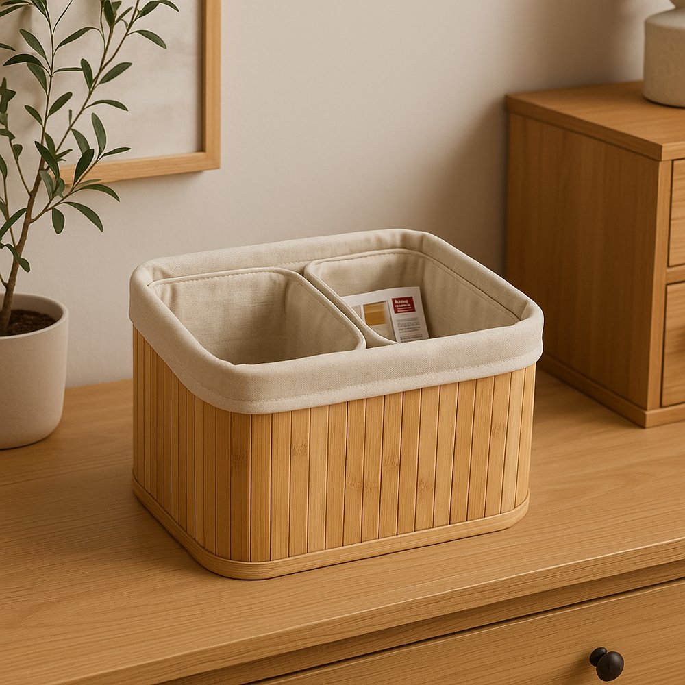 Kit 3 Cesto Organizador em Bambu