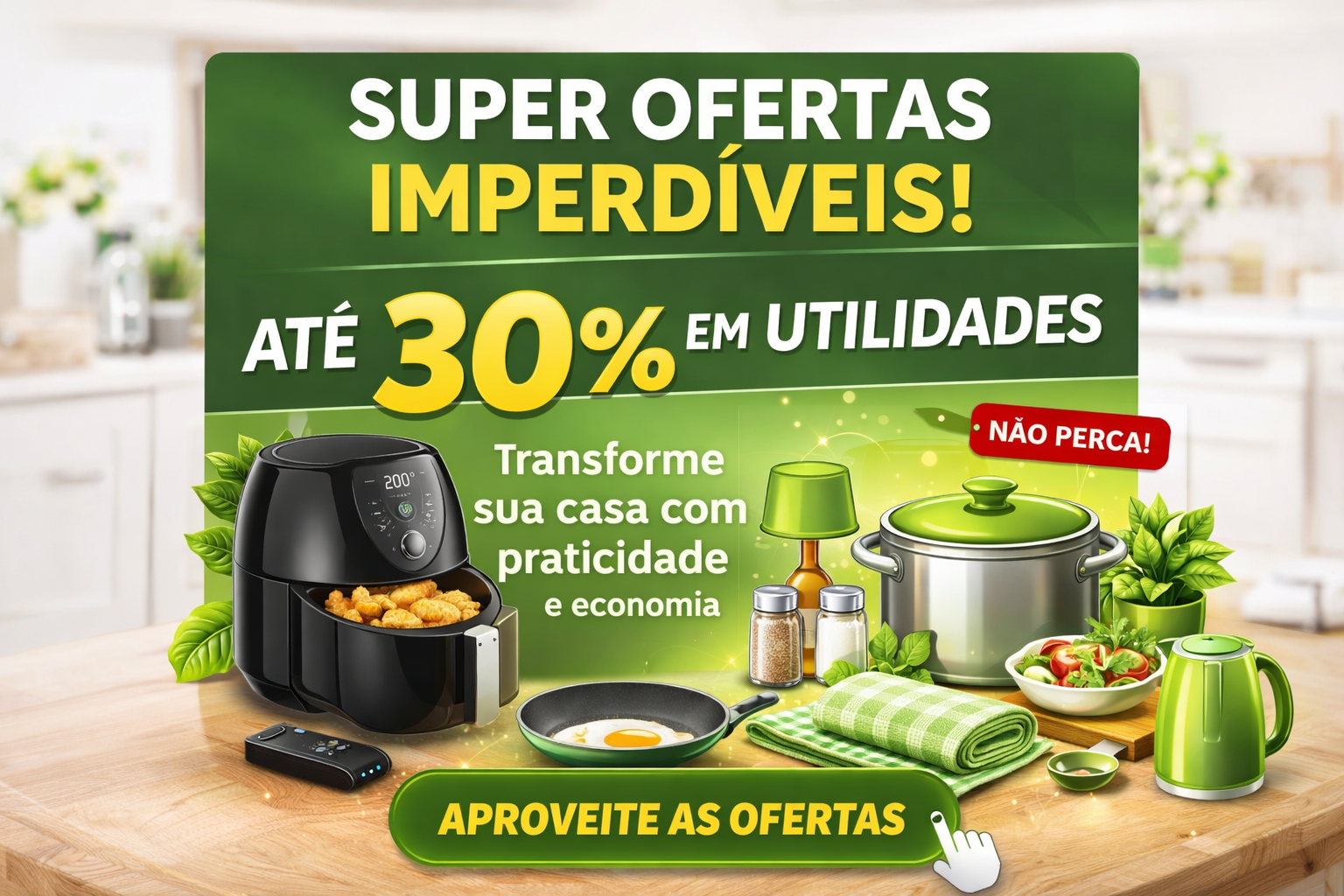 ATÉ 30% OFF EM UTILIDADES