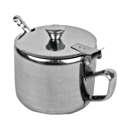 Açucareiro de aço inox com colher - 220ml